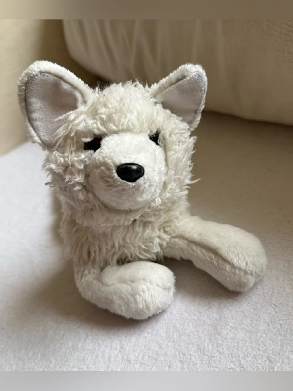 Vintage Douglas Arctic Fox Plush White Cuddle Toy Stuffed Animal 9” Soft Floppy